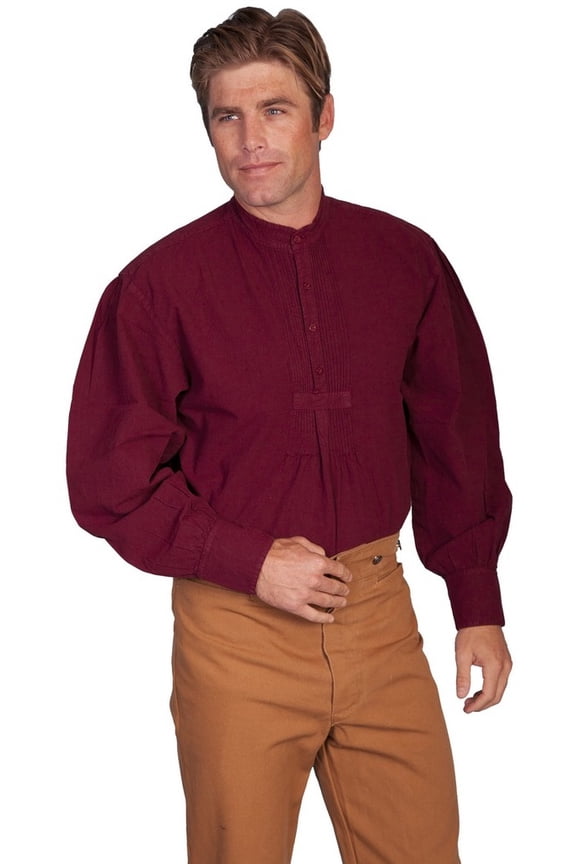 Scully 500020-BUR-XXL Mens Wah Maker Shirt, Burgundy, XXL