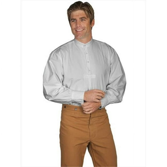 Scully 500020-LGR-L Mens Wah Maker Shirt, Light Grey, Large