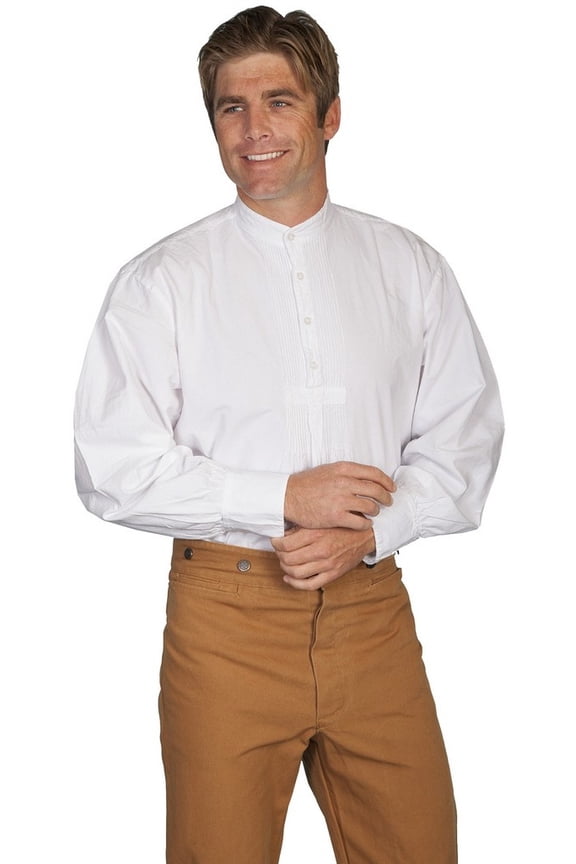 Scully 500020X-WHT-3X-B-T Mens Wah Maker Shirt, White, Size 3X