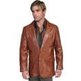 thumbnail image 1 of Scully 501-189-50L-B-L Mens Leather Wear Western Blazer, Antique Brown, Size 50L, 1 of 2