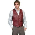 thumbnail image 1 of Scully 503-179-38 Mens Leather Wear Western Vest- Black Cherry- Size 38, 1 of 2