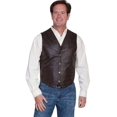 thumbnail image 1 of Scully 509-143-3X-B Mens Leather Wear Lamb Lapel Vest, Brown Soft Touch Lamb - 3X-B, 1 of 3