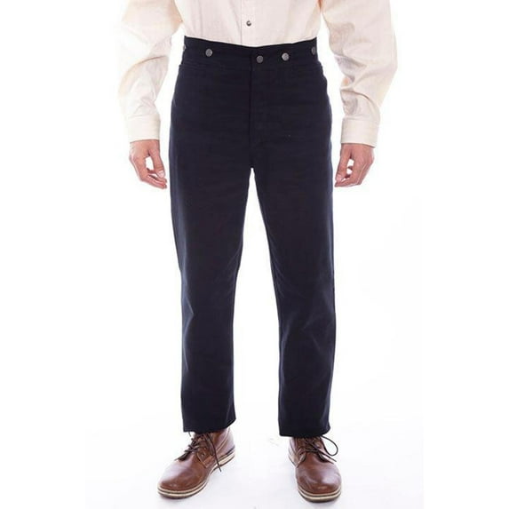 Scully 524002-BLK-31 Mens Wahmaker Black Frontier Pants, Black - 31