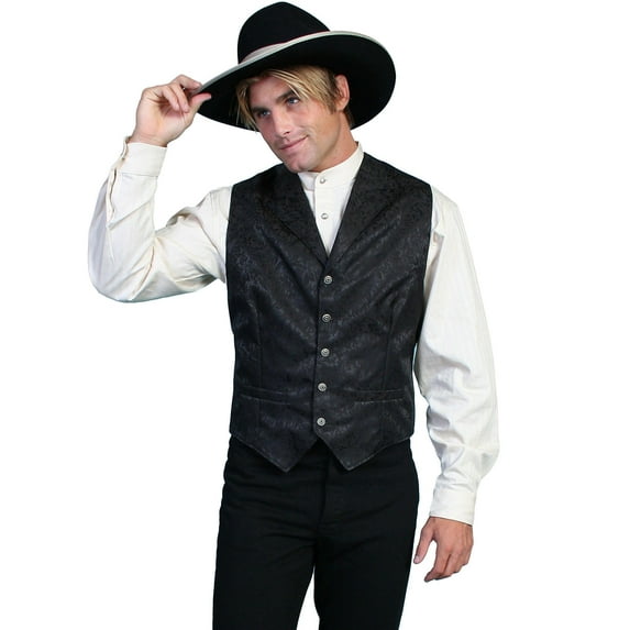 Scully 535354-BLK-XXL Mens Wah Maker Twin City Vest - Black, XXL