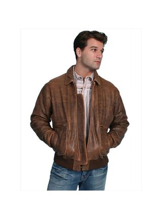 Scully Scully Vintage Lamb Brown Bomber Jacket