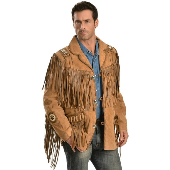 Scully 758-409-50L-B-L Mens Leather Wear Coat, Bourbon Boar Suede - Size 50L