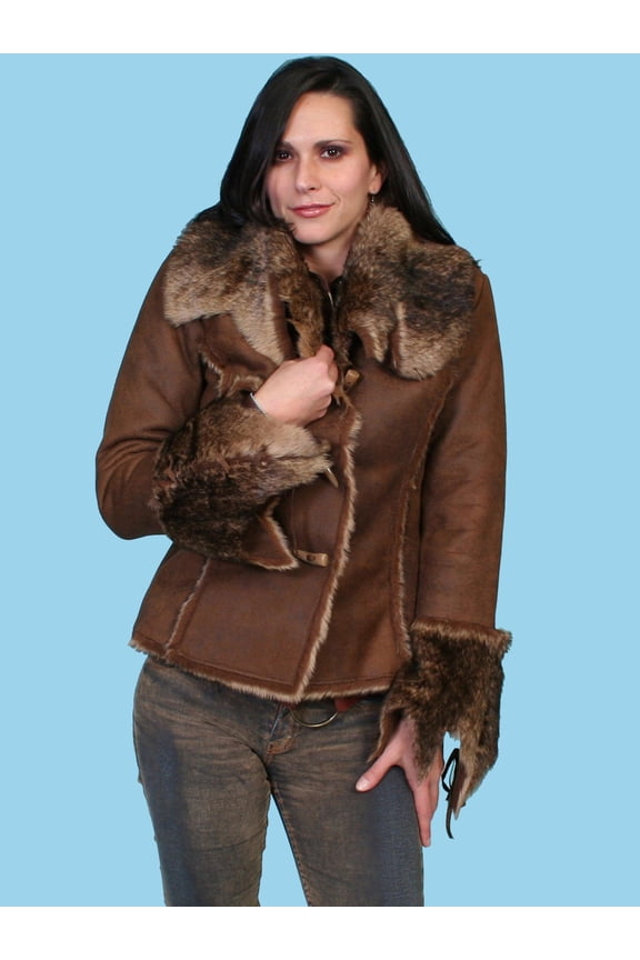 Scully Ladies Soft Luxurious Faux Fur Java Jacket 8010-JVA