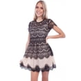 thumbnail image 1 of Scully HC612-BLK-L Women Contrast Lining Lace Dress, Black - Large, 1 of 2