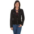 thumbnail image 1 of Scully BLACK DENIM JKT W/GEORGETTE RUFFLE, 1 of 2