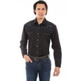 thumbnail image 1 of Scully P-893X-BLK-B-T-4X Midnight Bloom Embroidered Mens Western Shirt, Black - 4XL, 1 of 2