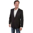thumbnail image 1 of Scully Men's Western Coat with Solid Tonal Piping, Black, 54, 1 of 3