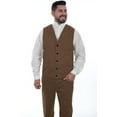 thumbnail image 1 of Scully Men's Herringbone Vest Brown   US, 1 of 1