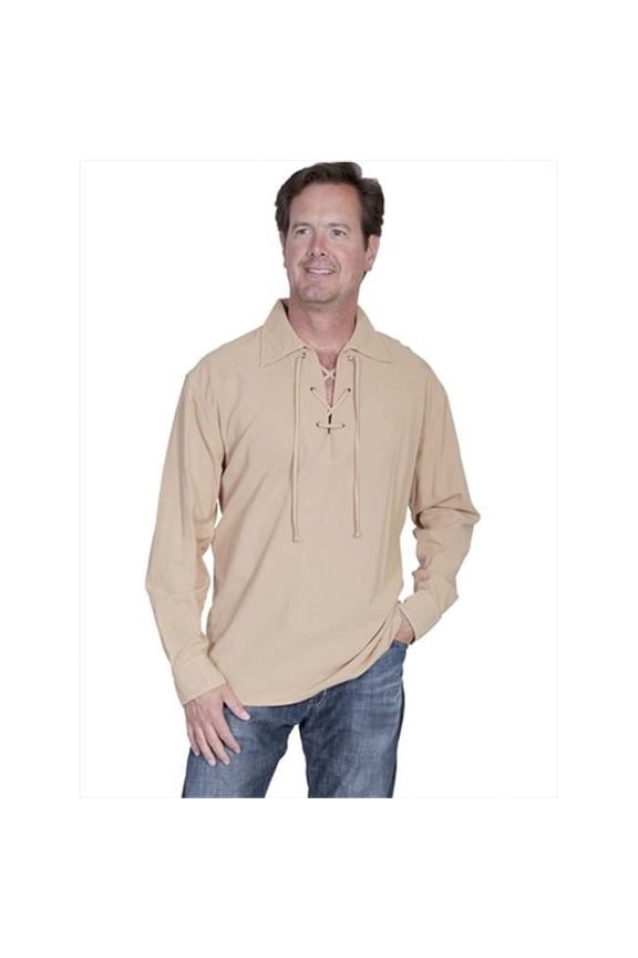 Scully  Cantina Mens Shirt - Sand - Large