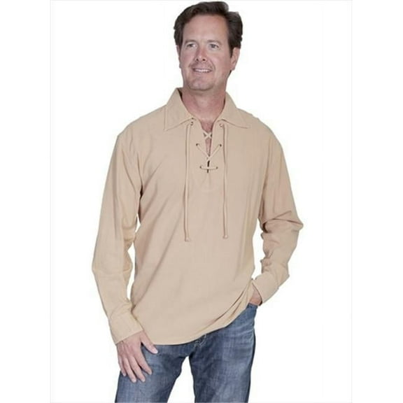 Scully Cantina Mens Shirt - Sand - Large