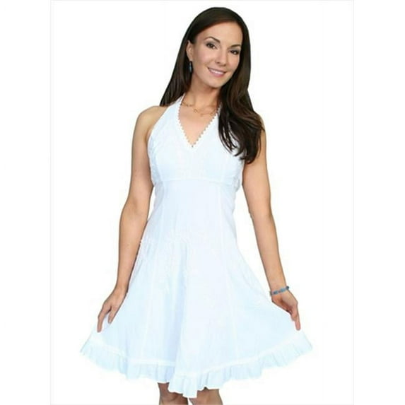 Scully Female Cotton Halter Cantina Dress - White - Small