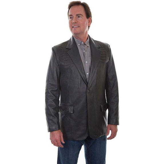 Scully GREY CAIMAN INSET BLAZER