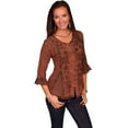 thumbnail image 1 of Scully HC67-COP-M Honey Creek Ladies Sleeve Blouse - Copper- Medium, 1 of 2