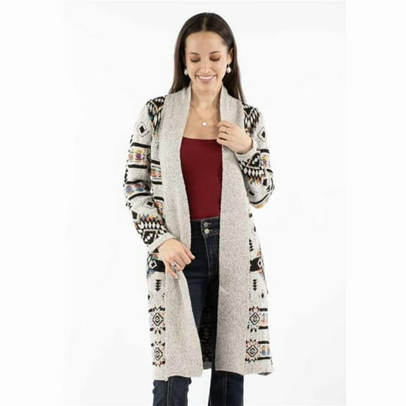 Scully HC971-MUL-S Womens Southwestern Flare -Color 100 Percent Acrylic Cardigan Sweater, Multicolor - Small