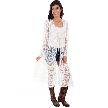 Scully IVORY BOHO LACE FLARE SLEEVE DUSTER