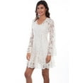 thumbnail image 1 of Scully HC557-IVO-XXL Women Lace Dress with Flare Sleeves, Ivory - 2XL, 1 of 2