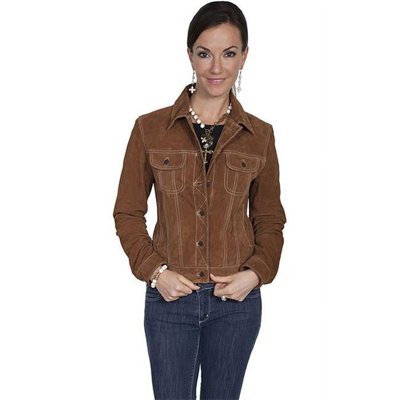 Womens suede jean best sale jacket