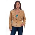 thumbnail image 1 of Scully L1080-126 XXL Womens Suede Jacket with Fringe & Lacing, Old Rust - 2XL, 1 of 2
