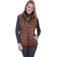 thumbnail image 1 of Scully L621 10 XL Womens Cognac Premium Lamb Ribbed Vest, Extra Large, 1 of 2