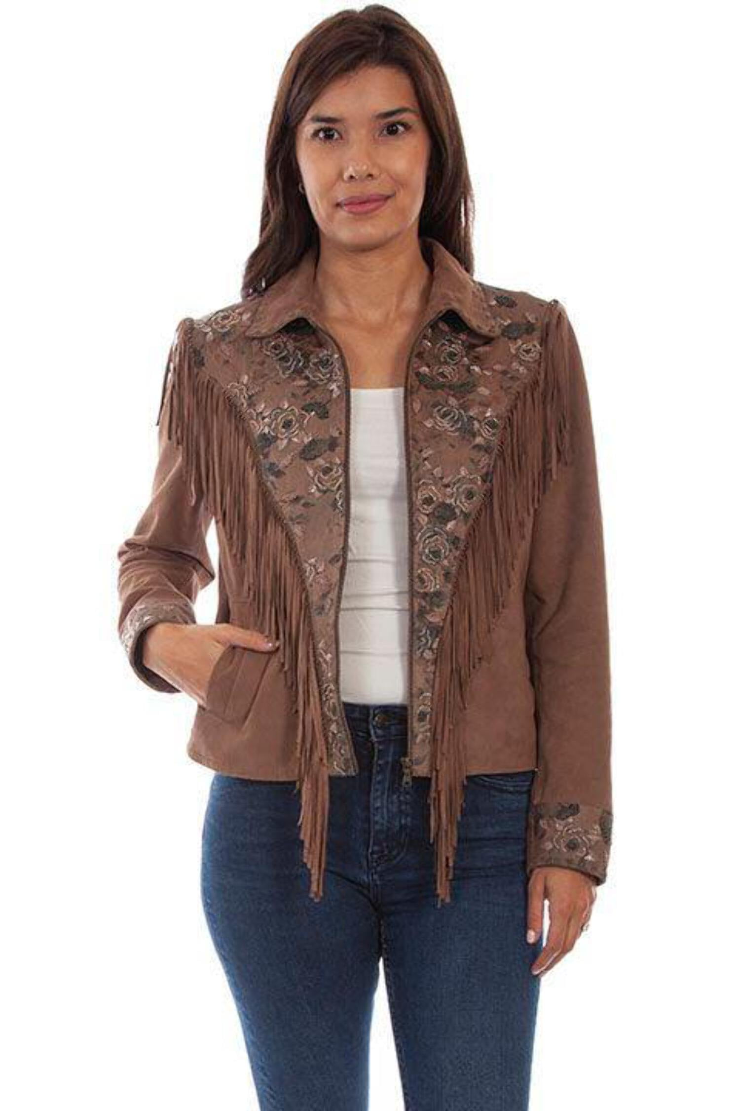 Scully Western Jacket Womens Faux Fur Motorcycle Asymmetric
