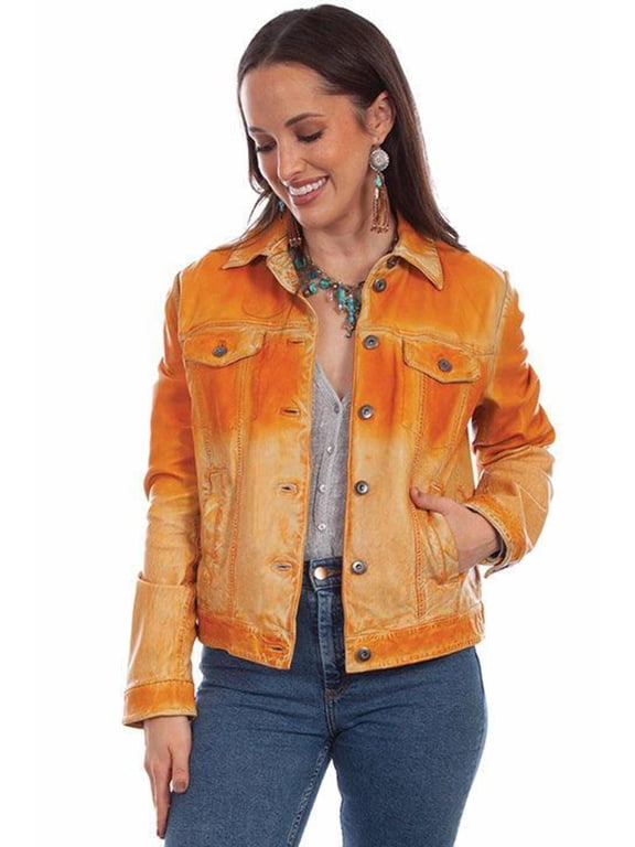 Scully Western Jacket Womens Denim Ombre S Butterscotch F0_L1078