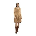 thumbnail image 1 of Scully HC1000-BEI-L Women Short Flowy Embroidered Western Dress, Beige - Large, 1 of 2