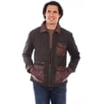 thumbnail image 1 of Scully 1087-154-L Men 100 Percent Leather Canvas with Trim Jacket, Brown - Large, 1 of 2