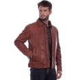 thumbnail image 1 of Scully Leather 100% Leather Cognac Zip Front Jacket, 1 of 2