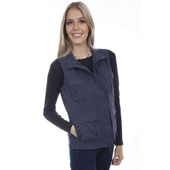 Scully Leather 100% Nylon Indigo Women's Multi Pocket Vest