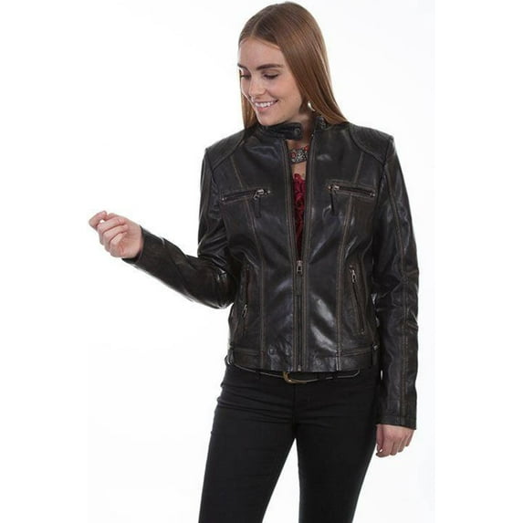 Scully Leather Black Zip Front Womens Jacket