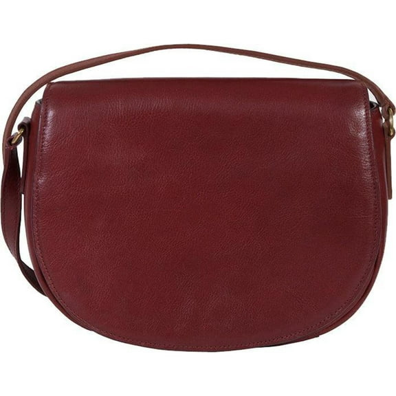 Scully Italia Big Nelly Full Flap Leather Handbag, Red