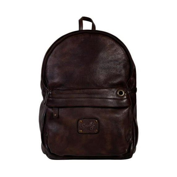 Scully Western Backpack Adult Zip Padded Pocket Leather Chocolate 926-44