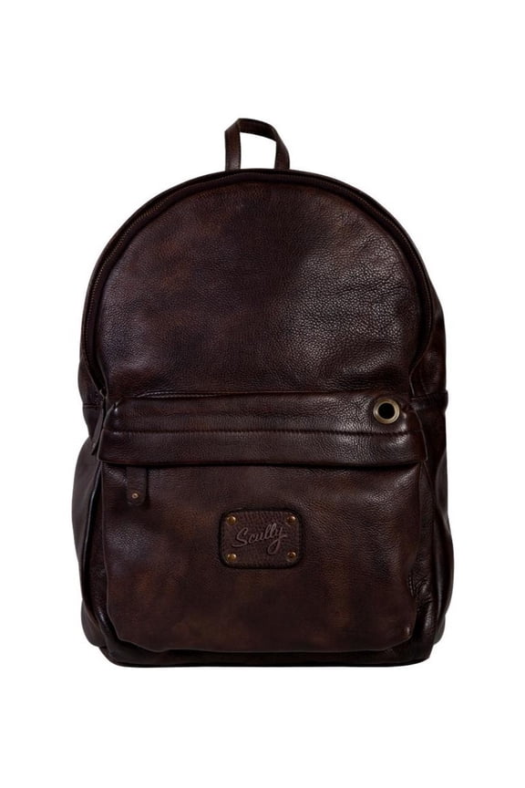 Scully Western Backpack Adult Zip Padded Pocket Leather Chocolate 926-44
