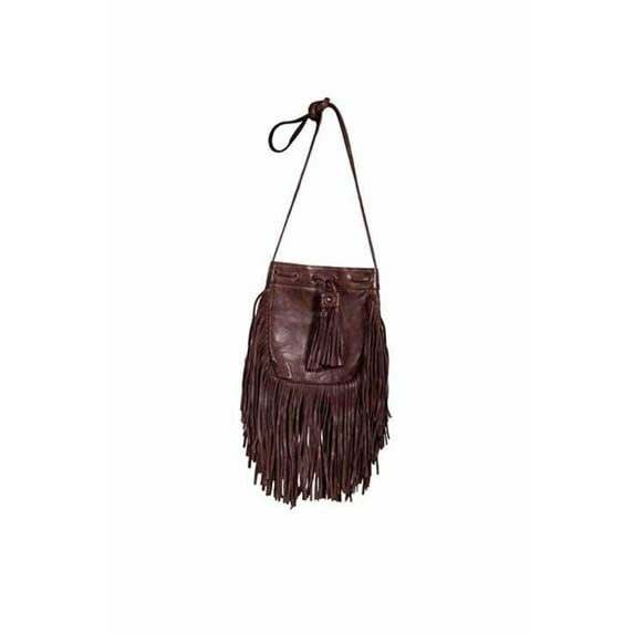 Scully Women's Fringe Leather Handbag Chocolate One Size