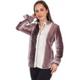 thumbnail image 1 of Scully Leather Honey Creek Plum-White Velvet Button Down French Cuffs Blou, 1 of 2
