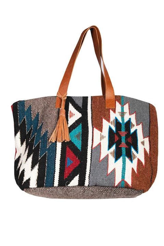 Scully Women's Southwestern Serape Wool Handbag Tote - B318 One Size