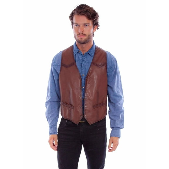 Scully Leather Leatherwear Mens Men's Vest
