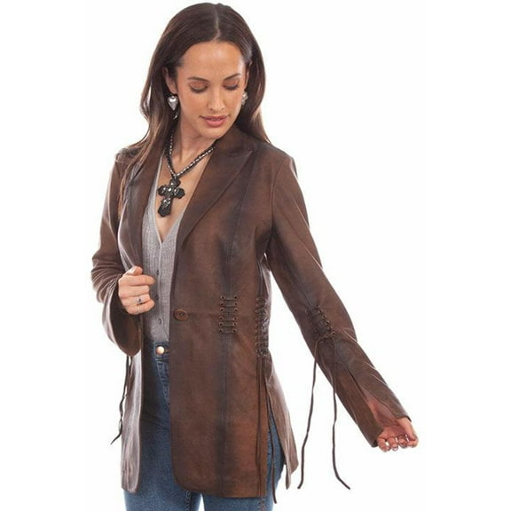Scully Leather Leatherwear Womens Vintage Brown Ladies Jacket