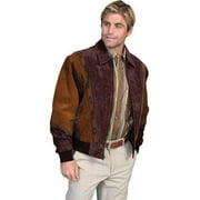 Scully Leather Mens Western Boar Suede Rodeo Jacket Cafe Brown/Chocolate L
