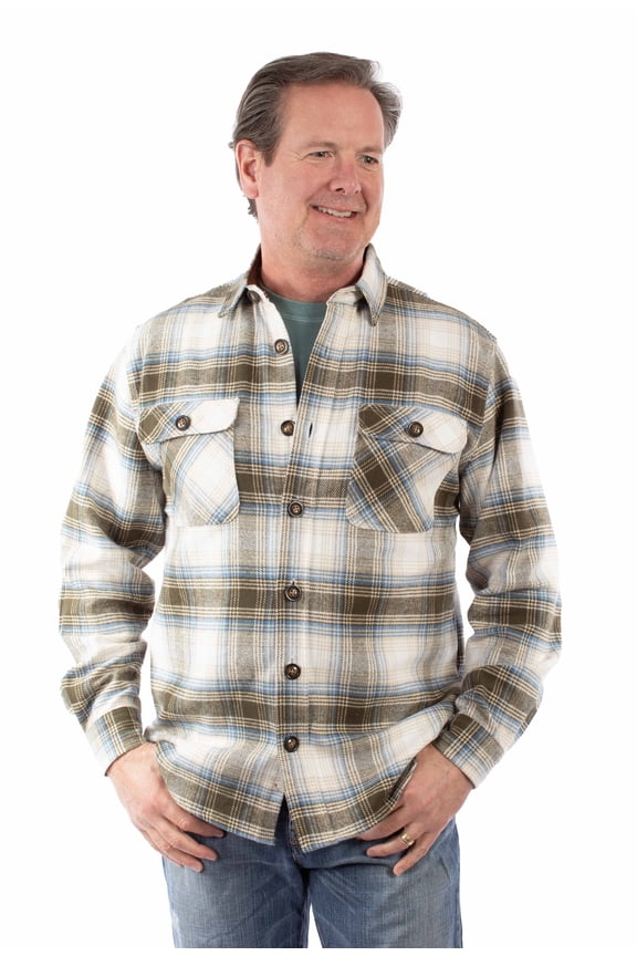 Olive BRAWNY FLANNEL Jacket