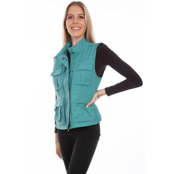Scully Leather Teal Women's Multi Pocket Womens Vest