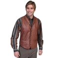 thumbnail image 1 of Scully Men Leather Lapel Vest - Ranch Tan- Small, 1 of 2