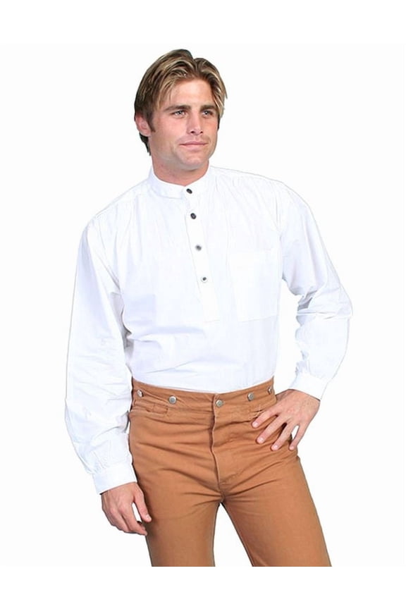 Scully Western Shirt Mens Rangewear L/S Cotton L White F0_RW013