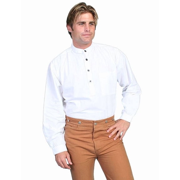 Scully Western Shirt Mens Rangewear L/S Cotton L White F0_RW013