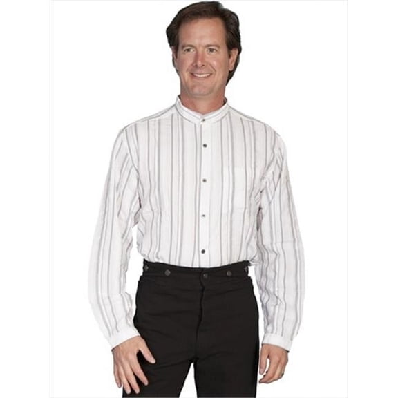 Scully Men's Western Wingtip Shirt – Classic Cotton Frontier Style