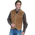 thumbnail image 1 of Scully Men's Boar Suede Leather Vest Brown, 1 of 2